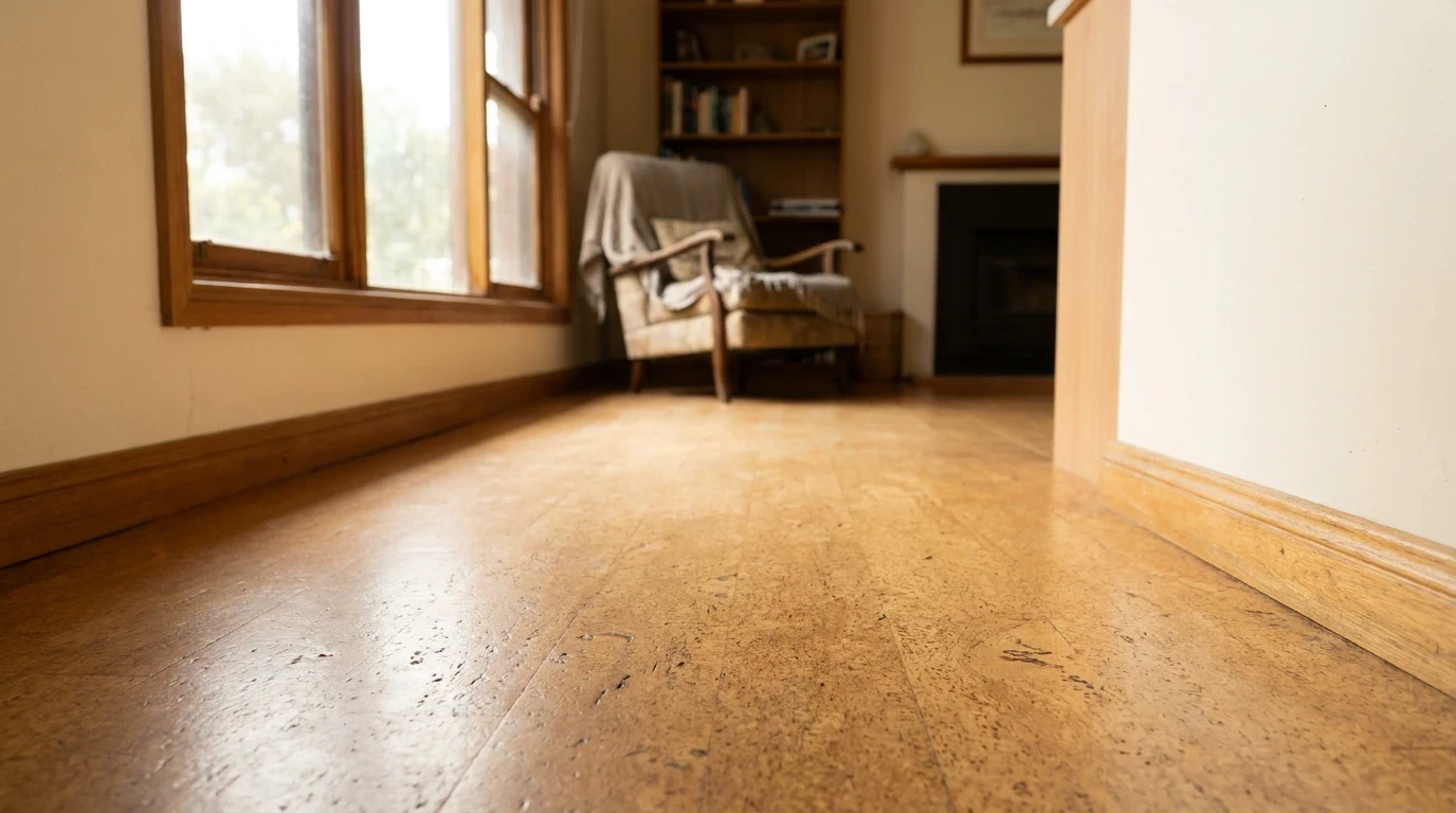Polished natural timber flooring in a sunlit room